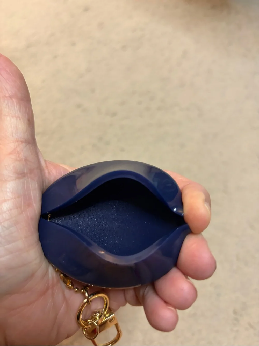 TARGET X KATE SPADE  'my two cents' Oval Coin Pouch - Navy Blue